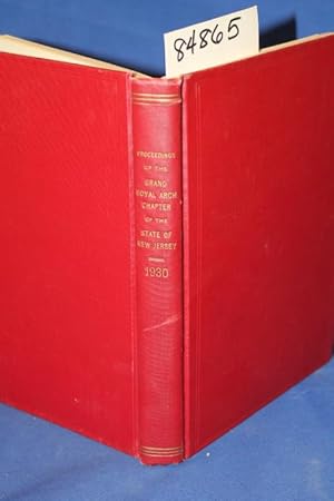 Image du vendeur pour Proceedings of the Grand Royal Arch Chapter of the State of New Jersey 1930 mis en vente par Princeton Antiques Bookshop