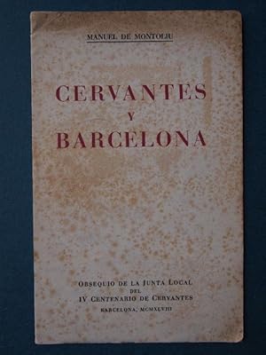 Seller image for CERVANTES Y BARCELONA. for sale by Carmen Alonso Libros