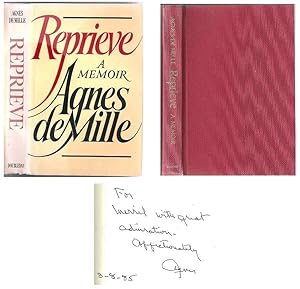 Image du vendeur pour Reprieve A Memoir (SIGNED & INSCRIBED by Agnes De Mille) mis en vente par DR Fine Arts