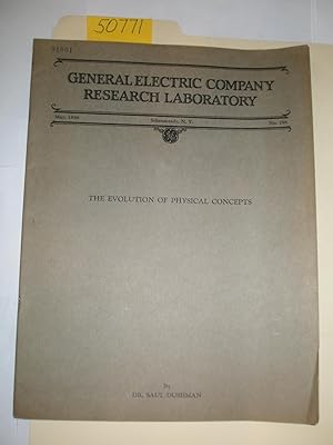 Seller image for The evolution of physical concepts. May 1936, No. 798 for sale by RogerCoyBooks