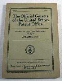 Bild des Verkufers fr The Official Gazette of the United States Patent Office. Vol. 435, No. 1 - October 3, 1933 zum Verkauf von Resource Books, LLC