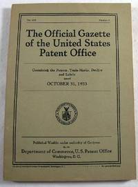 Bild des Verkufers fr The Official Gazette of the United States Patent Office. Vol. 435, No. 5 - October 31, 1933 zum Verkauf von Resource Books, LLC