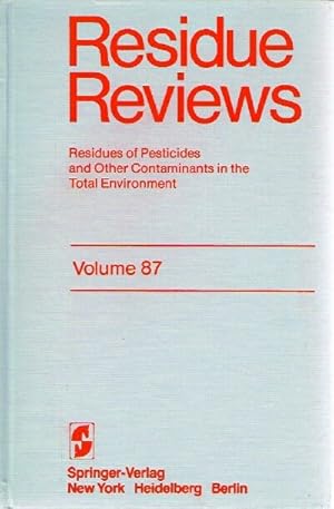 Immagine del venditore per Residue Reviews (Volume 87, 1983) Residues of Pesticides and Other Contaminants in the Total Environment venduto da Round Table Books, LLC