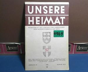 Unsere Heimat. - Jahrgang 32, 1961, Nr. 10/12 - Monatsblatt des Vereines für Landeskunde von Nied...