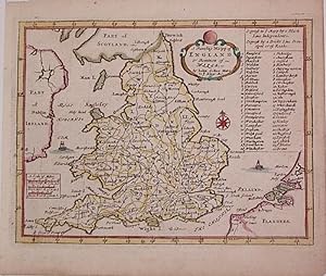 Bild des Verkufers fr A Traveling Mapp of England & Dominion of Wales zum Verkauf von Argosy Book Store, ABAA, ILAB