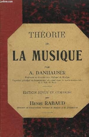 Seller image for THEORIE DE LA MUSIQUE - for sale by Le-Livre