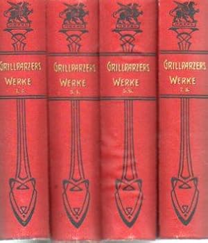 Image du vendeur pour Grillparzers Werke in acht Banden, Mit Einleitung von August Sauer nebst der Einleitung und den Nachworten von Heinrich Laube (Complete 8 Volumes in 4 Books, 1940) mis en vente par Bookfeathers, LLC