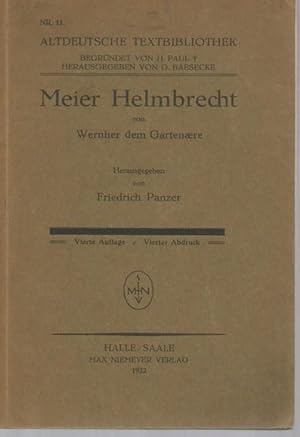 Seller image for Meier Helmbrecht (Altdeutsche Textbibliothek No. 11, 1932) for sale by Bookfeathers, LLC