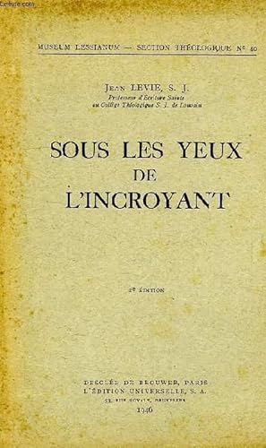 Seller image for SOUS LES YEUX DE L'INCROYANT for sale by Le-Livre