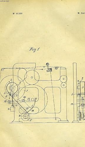 Seller image for IV, ARTS TEXTILES, UTILISATION DES FIBRES ET FILS, 3, FREIN AUTOMATIQUE POUR L'ENSOUPLE DE DERRIERE DES METIERS A TISSER, 1re ADDITION AU BREVET D'INVENTION N 374.106, OFFICE NATIONAL DE LA PROPRIETE INDUSTRIELLE for sale by Le-Livre