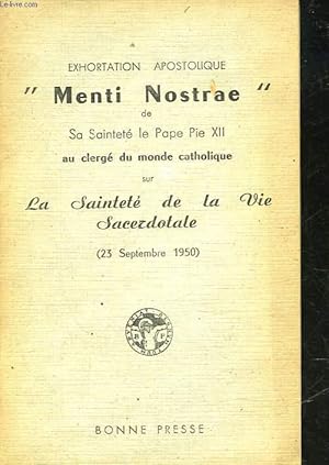 Image du vendeur pour LA SAINTETE DE LA VIE SACERDOTALE (23/09/1950) mis en vente par Le-Livre