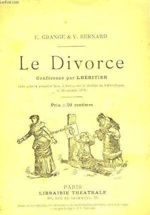 Imagen del vendedor de LE DIVORCE a la venta por Le-Livre