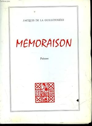 Image du vendeur pour MEMORAISON - POEMES mis en vente par Le-Livre