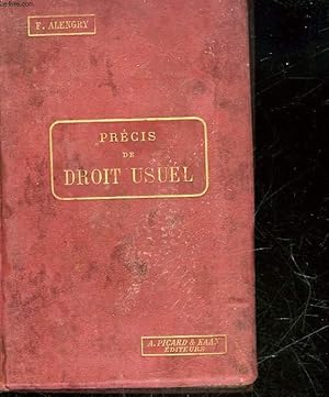 Seller image for PRECIS DE DROIT USUEL - ENSEIGNEMENT SECONDAIRE - 1 CYCLE 3B for sale by Le-Livre