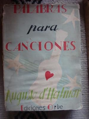 Imagen del vendedor de Palabras para Canciones. Poemas en Tono menor a la venta por Libros del cuervo