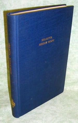Selecta Heinz Hopf. Herausgegeben zu seinem 70. Geburtstag von der Eidgenössischen Technischen Ho...