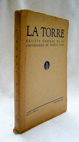 Imagen del vendedor de LA TORRE. Revista general de la Universidad de Puerto Rico. Ao XI nm 41 Enero - Marzo 1963 a la venta por La Social. Galera y Libros