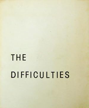 Seller image for The Difficulties Volume 1 Number 1 for sale by Derringer Books, Member ABAA