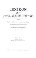 Lexikon des frühgriechischen Epos (LfgrE): Lfg. 8: Lfg 8: (Lexikon Des Fruhgriechischen Epos. Aus...