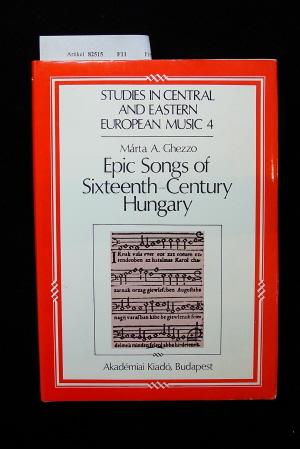 Imagen del vendedor de Epic Songs of Sixteenth- Century Hungary a la venta por Buch- und Kunsthandlung Wilms Am Markt Wilms e.K.