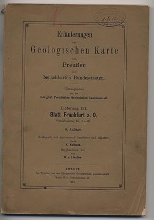 Bild des Verkufers fr Erluterungen zur Geologischen Karte von Preuen und benachbarten Bundesstaaten. zum Verkauf von Antiquariat Bookfarm