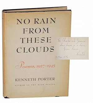 Bild des Verkufers fr No Rain From These Clouds. Poems, 1927- 1945 zum Verkauf von Jeff Hirsch Books, ABAA