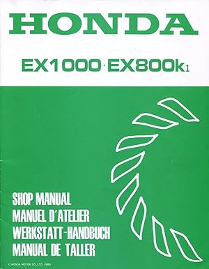 Shop manual Honda EX1000, EX800k1.