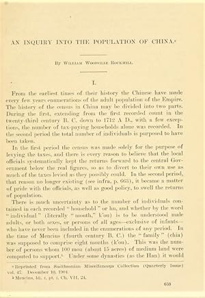 Seller image for An Inquiry Into The Population Of China for sale by Legacy Books II