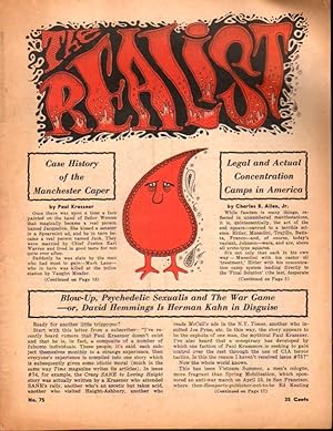 Bild des Verkufers fr The Realist No. 75, June,1967: Case History of the Manchester Caper; Legal and Actual Concentration Camps in America zum Verkauf von Kenneth Mallory Bookseller ABAA