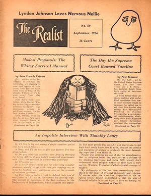 The Realist No. 69, September,1966: Modest Proposals: The Whitey Survival Manual and The Day The ...