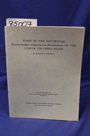 Image du vendeur pour FOOD OF THE SQUAWFISH Ptychocheilus oregonensis (RICHARDSON) of the lower columbia river mis en vente par Princeton Antiques Bookshop