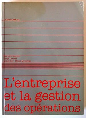 Immagine del venditore per L'Entreprise et la gestion des oprations venduto da Claudine Bouvier