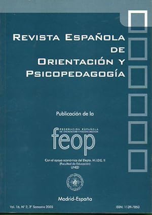 Seller image for REVISTA ESPAOLA DE ORIENTACIN Y PSICOPEDAGOGA. Vol. 16. N .2 for sale by angeles sancha libros