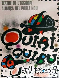 Poster for the play "Quiriquibú" by Joan Brossa.