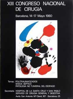 Poster for the exhibition "XIII Congreso Nacional de Cirugia." Temas: Politraumatizados, Shock Se...
