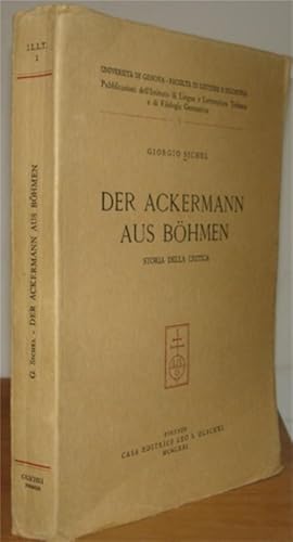 Image du vendeur pour Der Ackermann aus Bohmen: Storia Della Critica. mis en vente par Chris Duggan, Bookseller