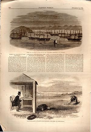 Seller image for PRINT: "Apparatus for Measuring the Velocity of Projectiles ".story and engraving from Harper's Weekly, December 24, 1864 for sale by Dorley House Books, Inc.