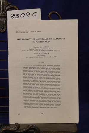 Image du vendeur pour THE ECOLOGY OF AUSTRALORBIS GLABRATUS IN PUERTO RICO mis en vente par Princeton Antiques Bookshop