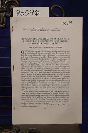 Image du vendeur pour POPULATIONS AND YIELD TO ANGLERS IN A FISHERY FOR LARGEMOUTH BASS, MICRO-PTERUS ALMOISDES (LACEPEDE) mis en vente par Princeton Antiques Bookshop