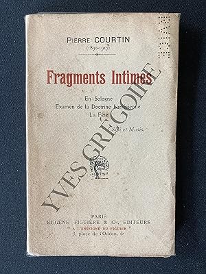 Imagen del vendedor de FRAGMENTS INTIMES a la venta por Yves Grgoire