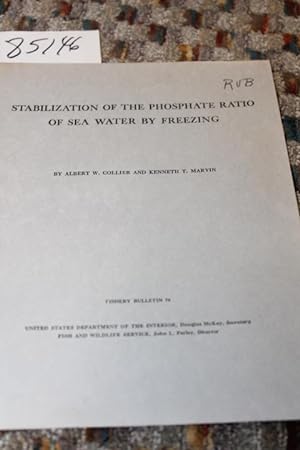 Imagen del vendedor de STABILIZATION OF THE PHOSPHATE RATIO OF SEA WATER BY FREEZING a la venta por Princeton Antiques Bookshop