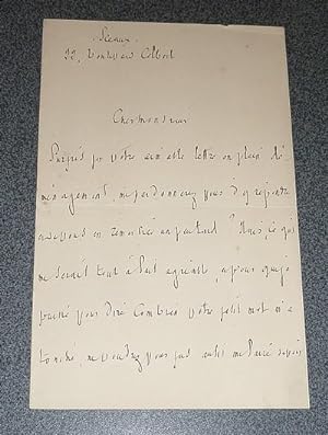 Lettre autographe de 3 pages, signée et datée du 22 mai 1893 de Sceaux