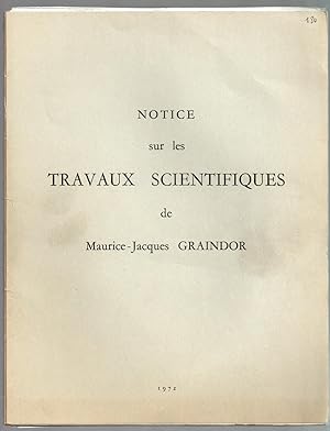 Notice sur les Travaux Scientifiques