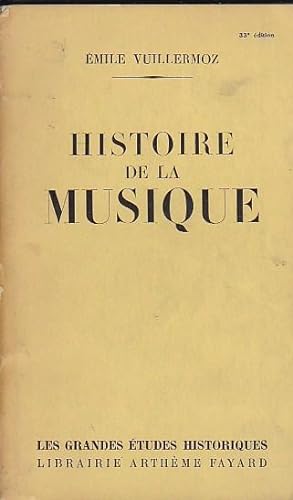 Seller image for Histoire de la musique for sale by LIBRERA GULLIVER