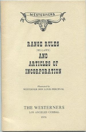 Seller image for RANGE RULES (BY-LAWS) AND ARTICLES OF INCORPORATION. for sale by BUCKINGHAM BOOKS, ABAA, ILAB, IOBA
