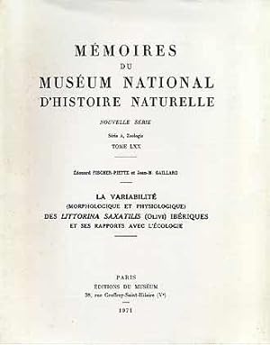 Bild des Verkufers fr La variabilite (morphologique et physiologique) des Littorina saxatilis (Olivi) Iberiques et ses rapports avec l'cologie zum Verkauf von ConchBooks