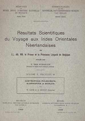 Bild des Verkufers fr Rsultats Scientifiques du Voyage aux Indes Orientales Nerlandaises de LL. AA. RR. le Prince et la Princesse Lopold de Belgique. Volume II, Fascicule 20. Gastropoda-Pulmonata, Scaphopoda et Bivalvia zum Verkauf von ConchBooks