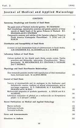 Journal of Medical and Applied Malacology, Vol. 2