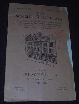 Blackwell's Catalogue No. 515, Summer Miscellany, 1946