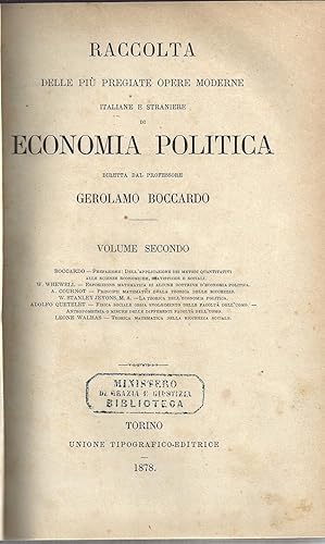 Biblioteca dell'economista. III/2. Diretta dal Professore Boccardo